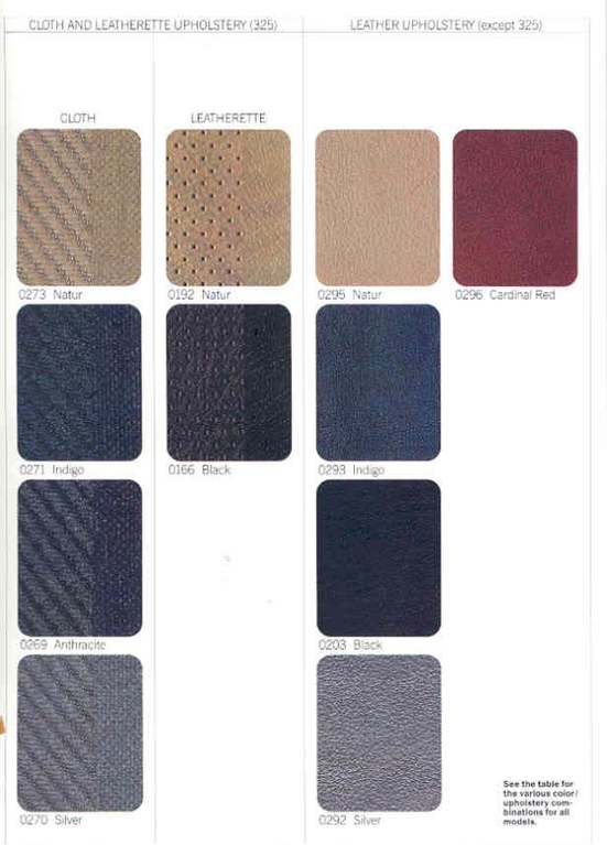 Bmw upholstery color codes #2