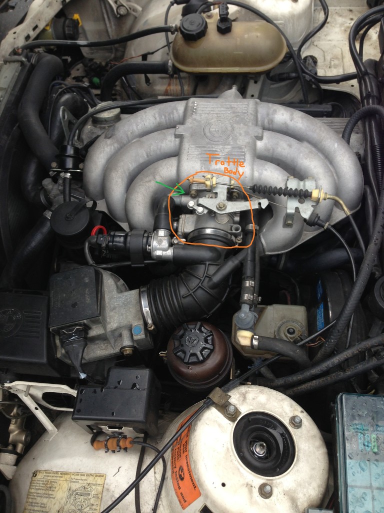 E30 Vacuum leak ‘advanced’ location under the throttle body RTS
